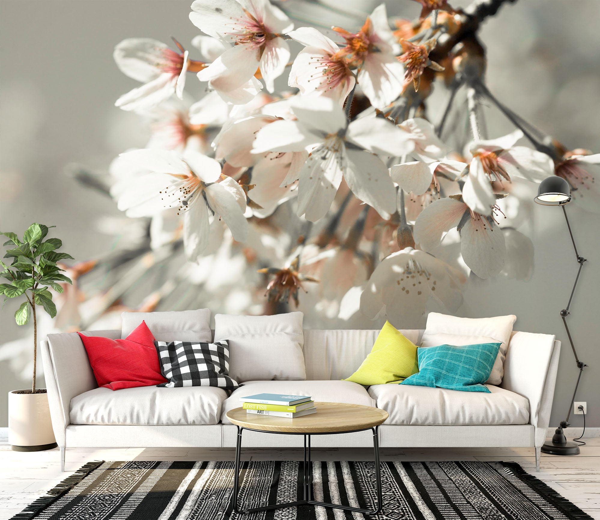 3D Blooming Flower 1408 Assaf Frank Wall Mural Wall Murals