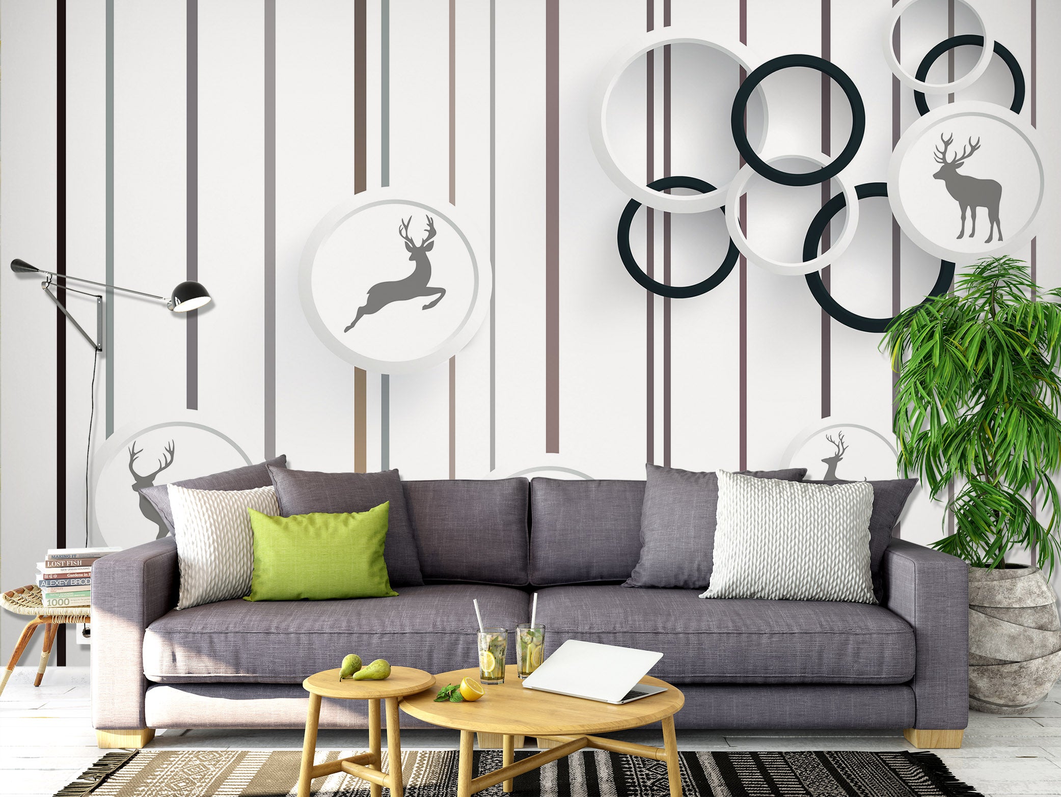 3D Simple Circle 1456 Wall Murals