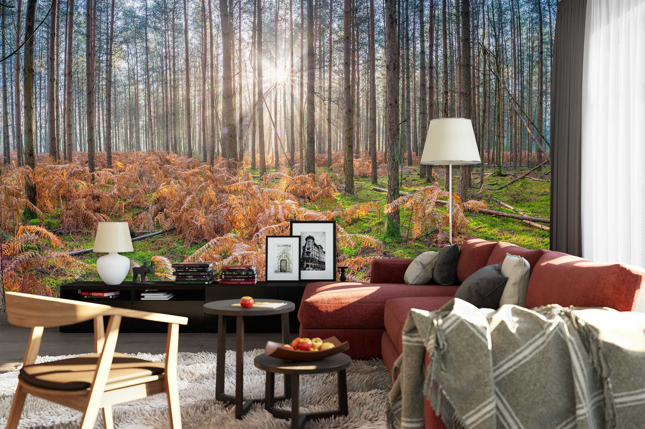 3D Sunny Trees 6153 Assaf Frank Wall Mural Wall Murals