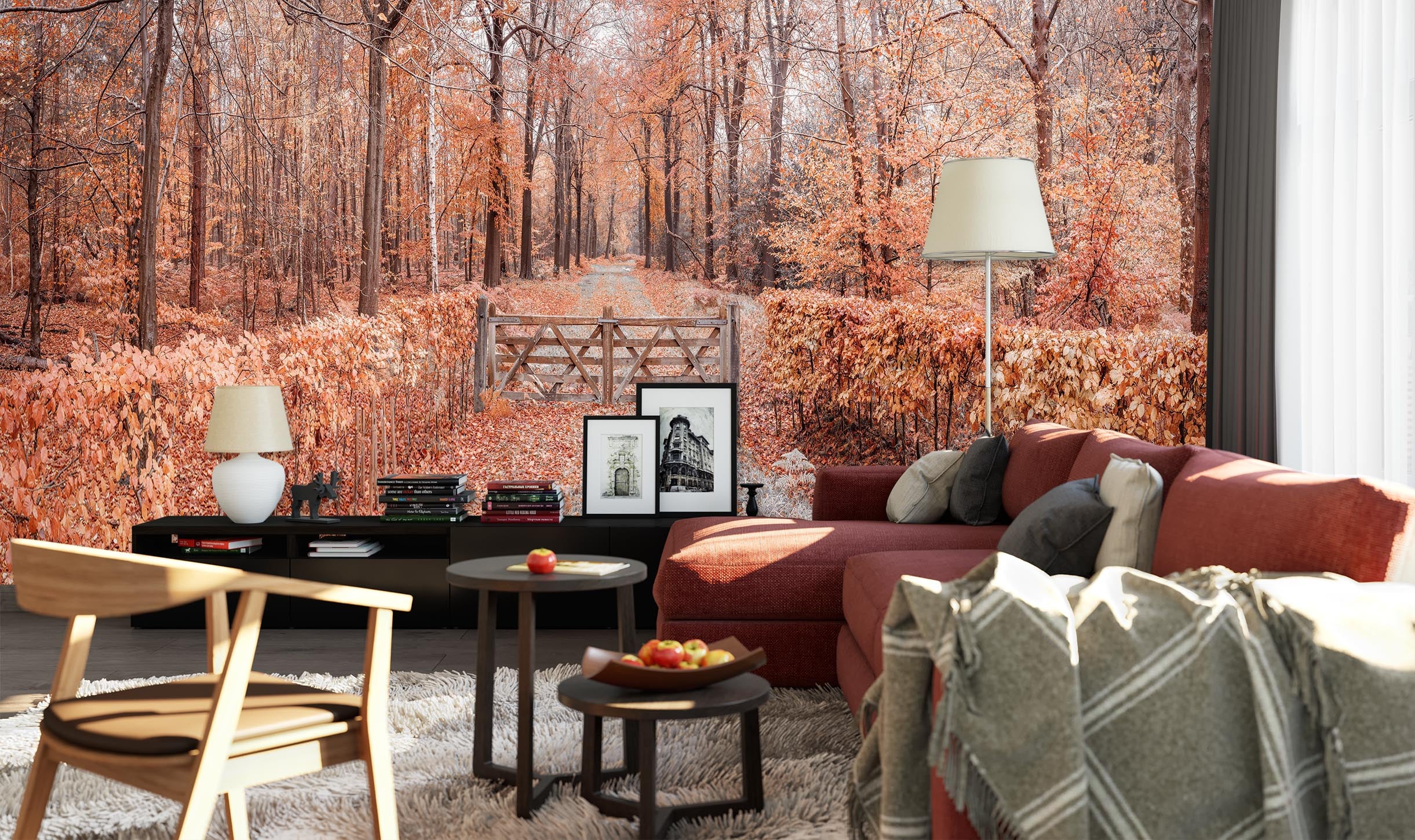 3D Autumn Forest 6129 Assaf Frank Wall Mural Wall Murals