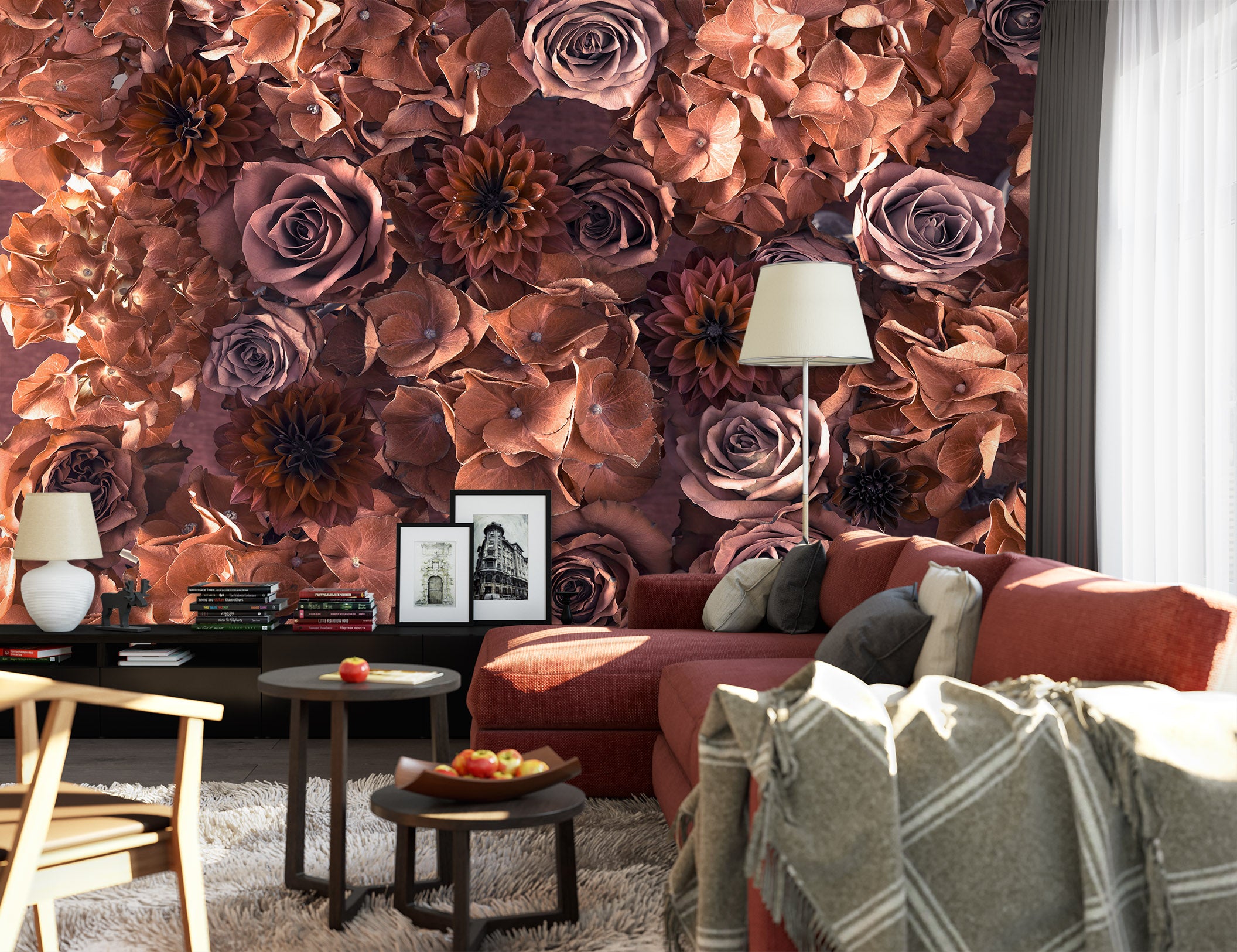 3D Rose Flower 6124 Assaf Frank Wall Mural Wall Murals