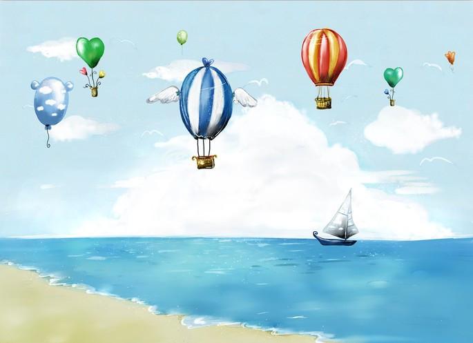 Flying Balloons Wallpaper AJ Wallpaper 