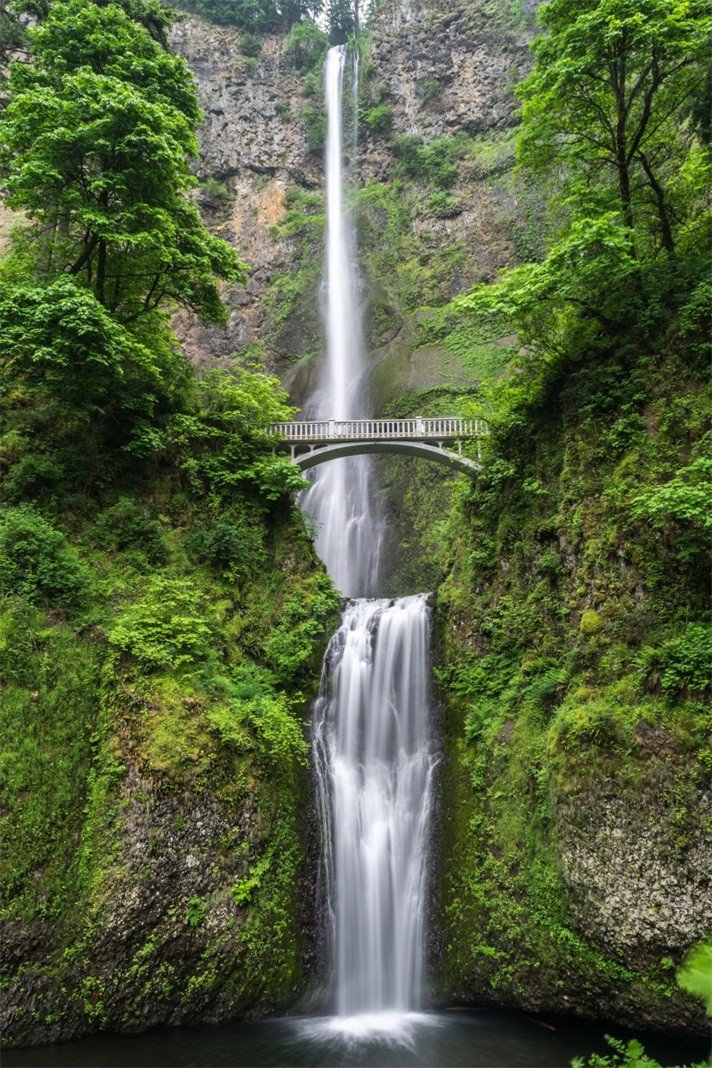 3D Mountain Bridge Waterfall Scenery 387 Stair Risers Wallpaper AJ Wallpaper 