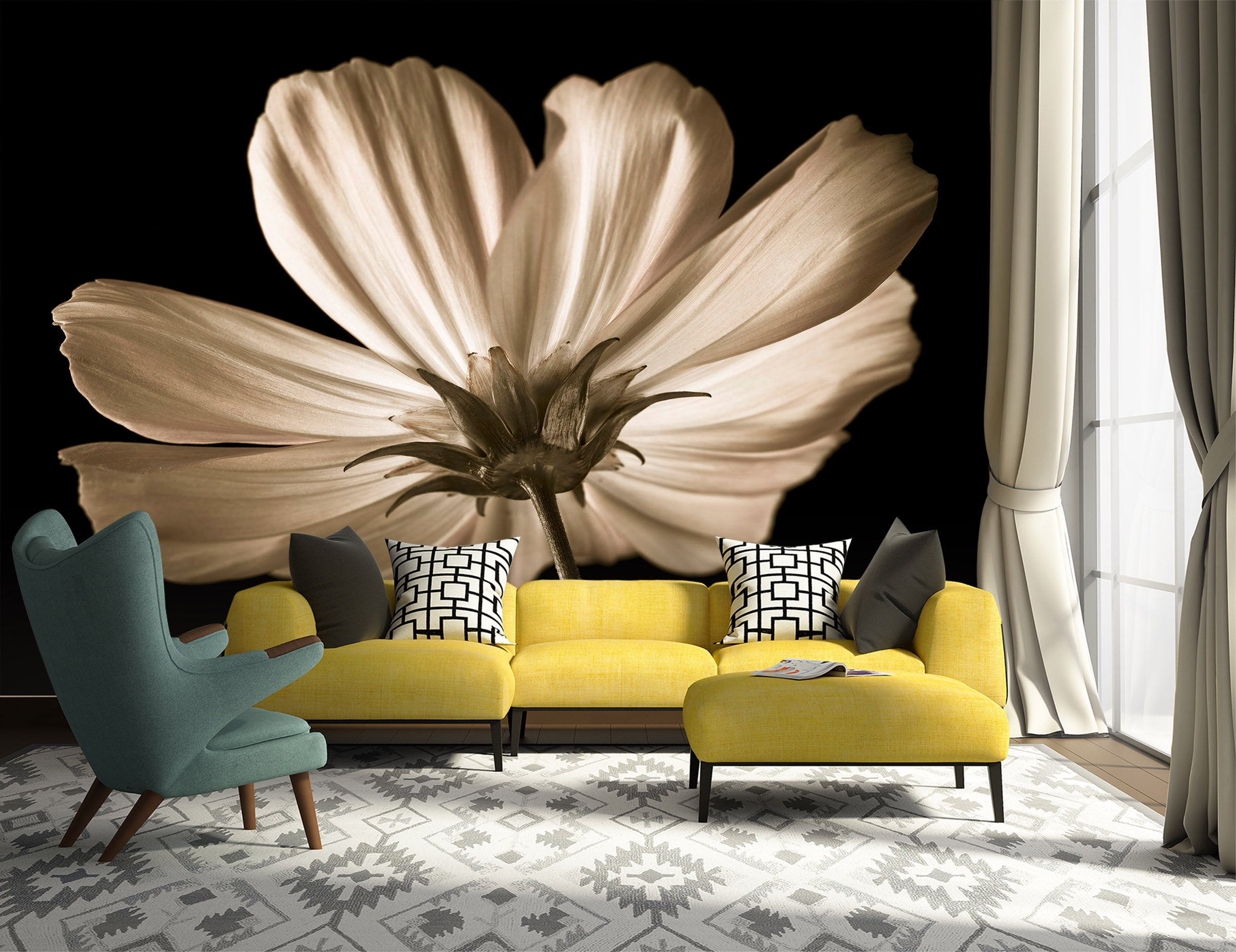 3D Beautiful Flower 6105 Assaf Frank Wall Mural Wall Murals