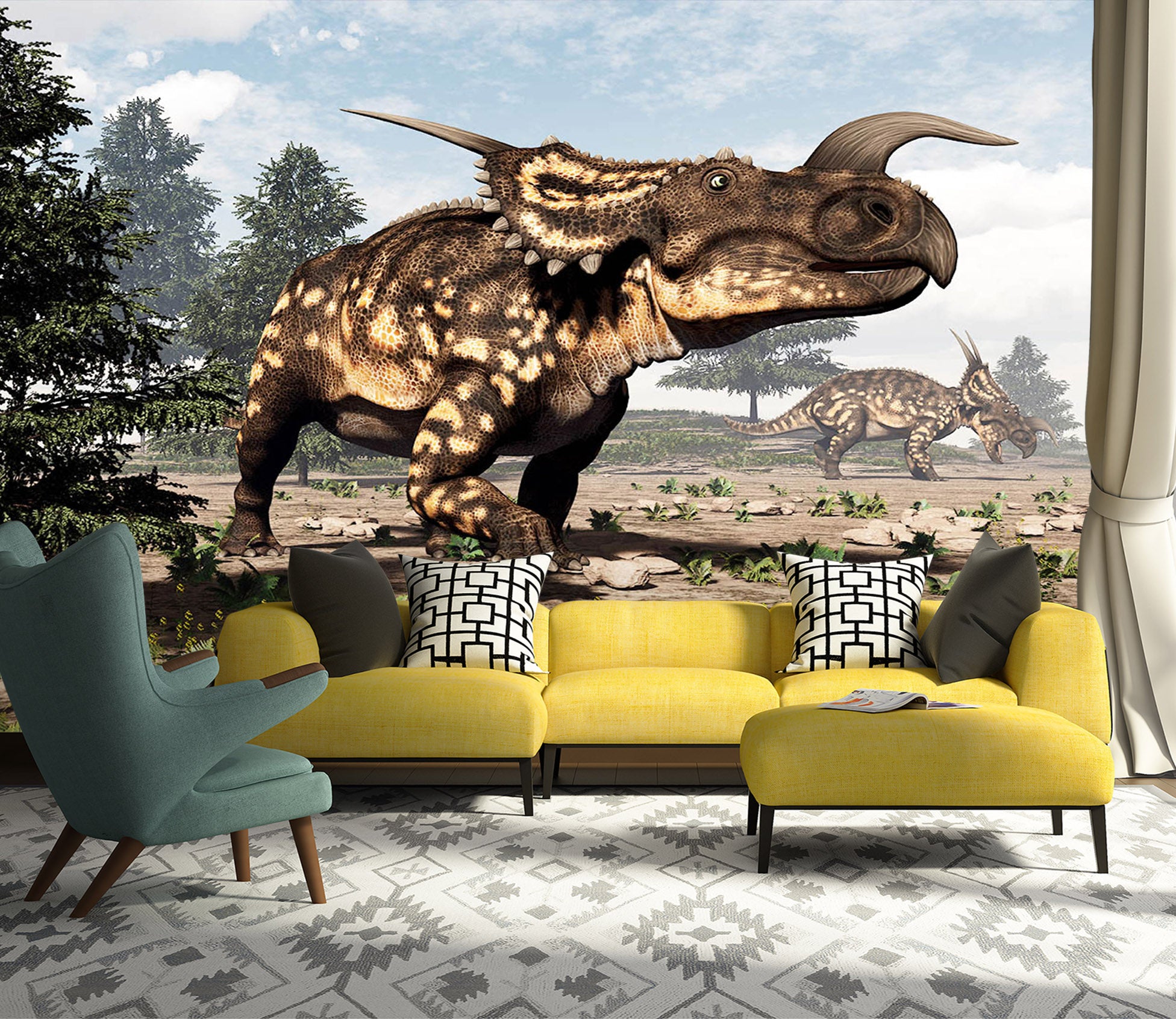 3D Giant Dinosaur 1551 Wall Murals