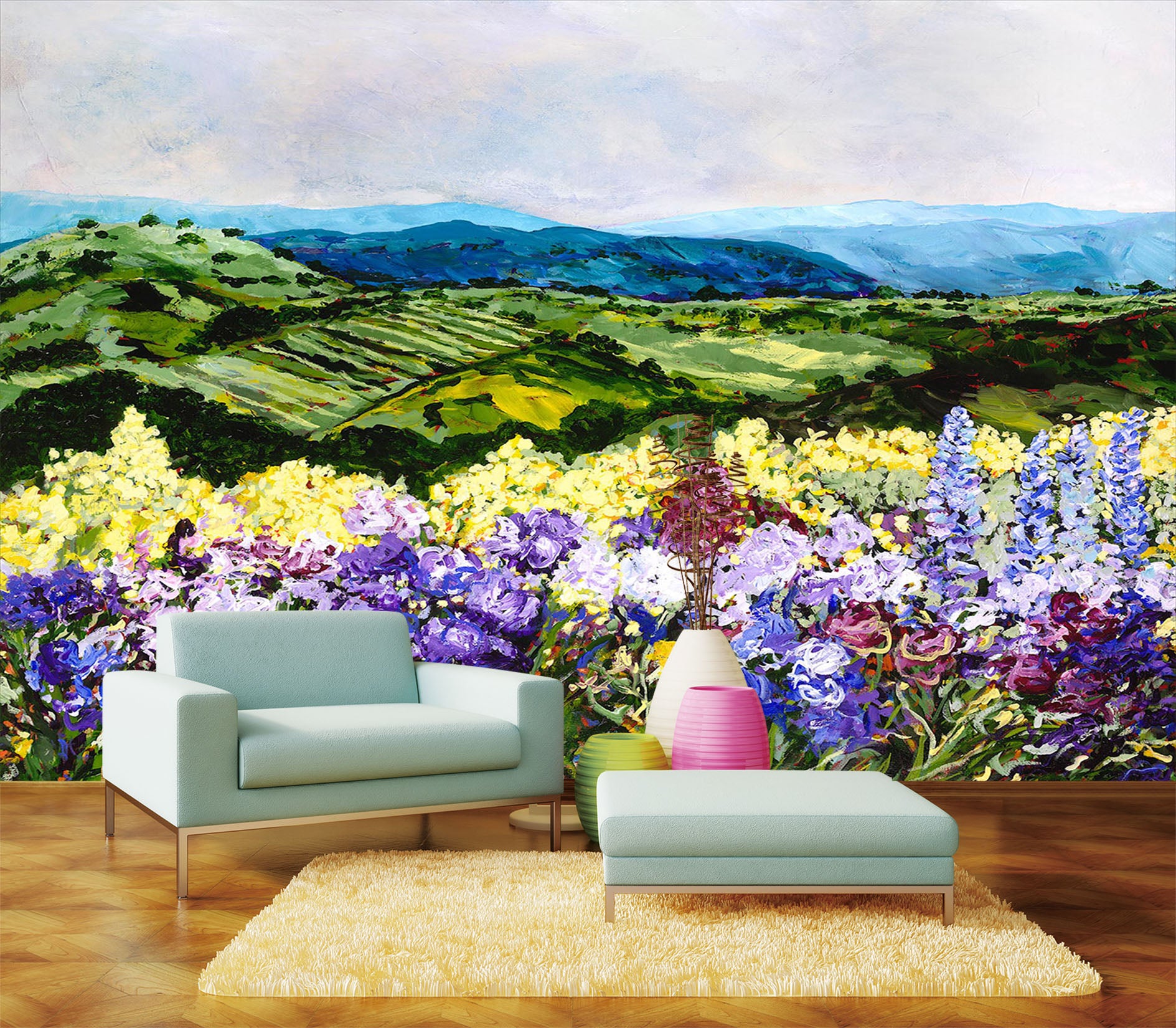 3D Pollinators Ravine 104 Allan P. Friedlander Wall Mural Wall Murals