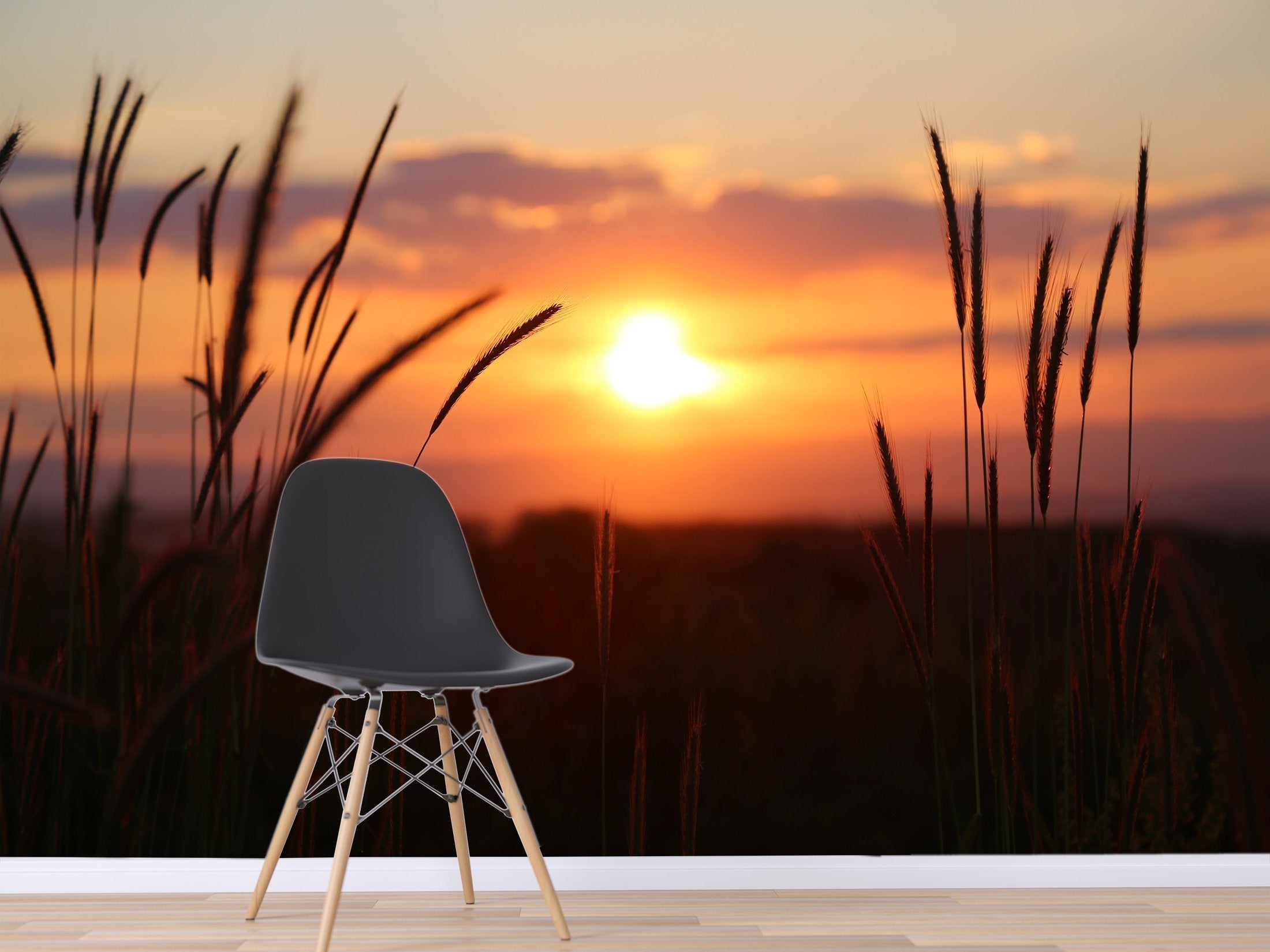 3D Sunset Grass 728 Wallpaper AJ Wallpaper 