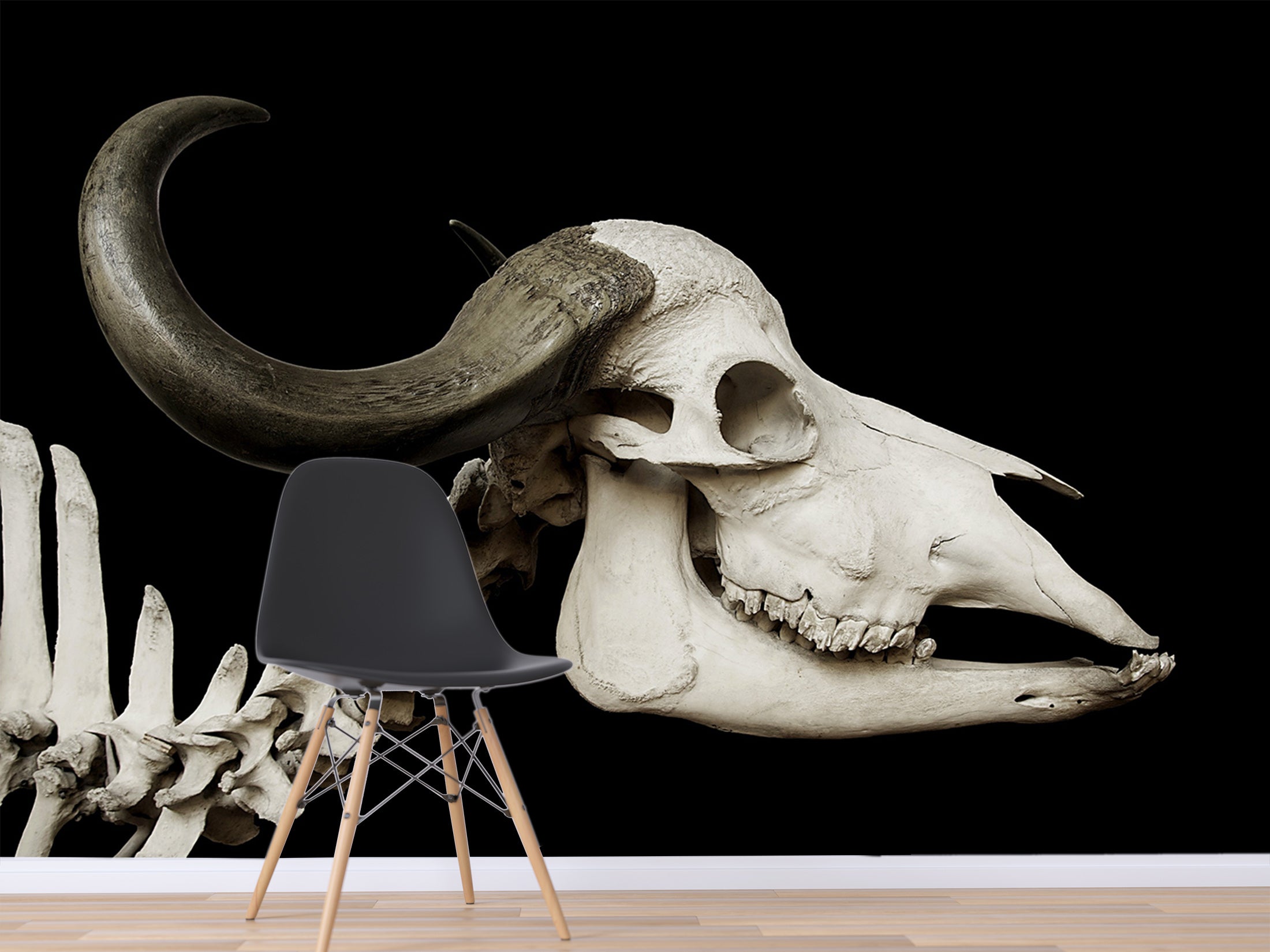 3D Skull Cow 147 Wall Murals