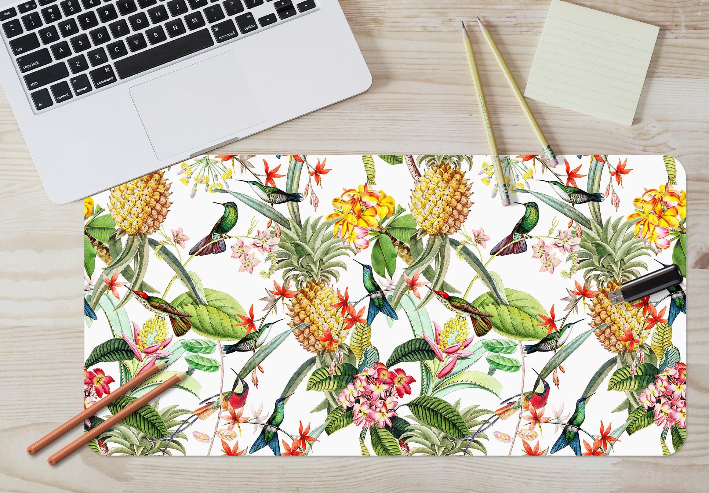 3D Pineapple Leaves Pattern 120198 Uta Naumann Desk Mat