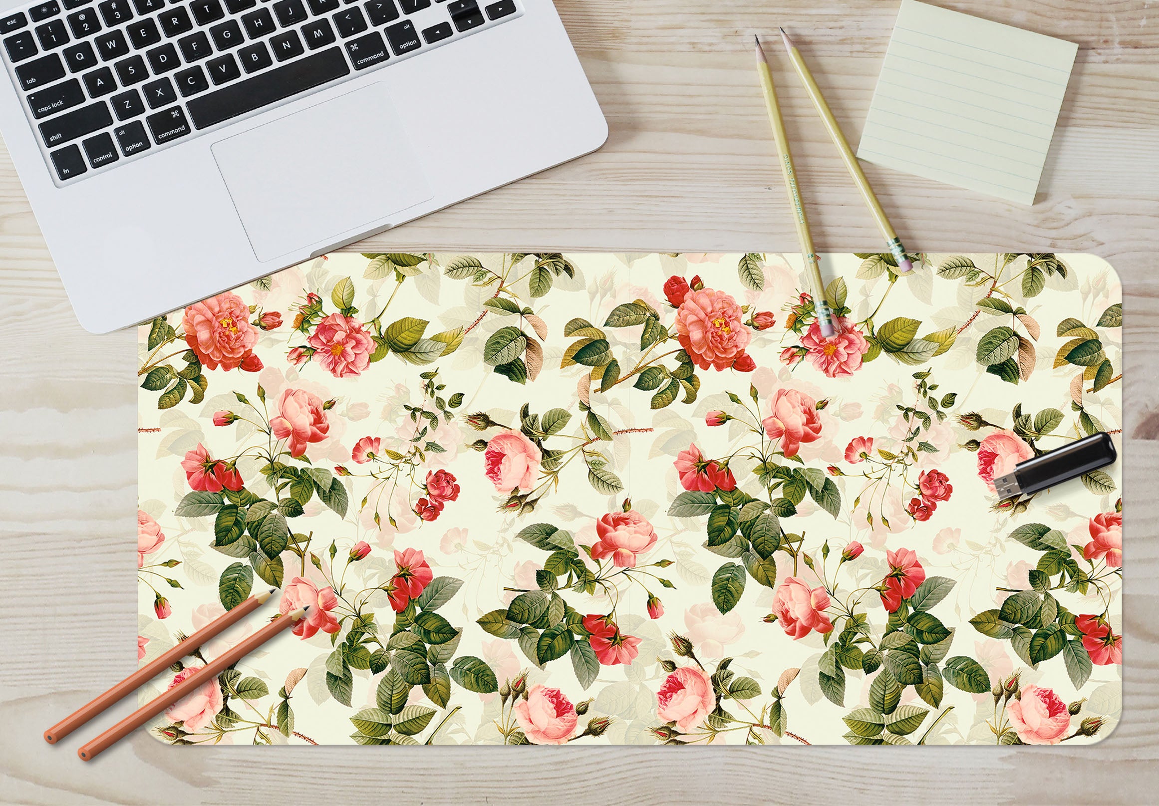 3D Rose Branch 120165 Uta Naumann Desk Mat