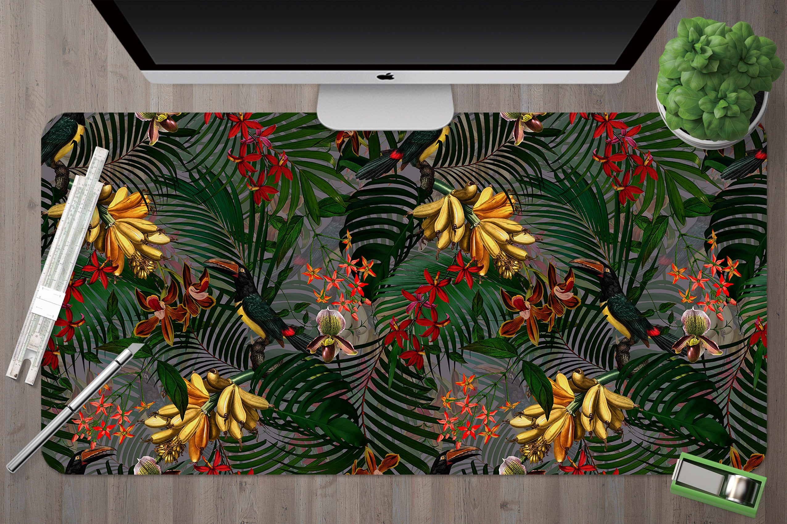 3D Jungle Banana 120195 Uta Naumann Desk Mat