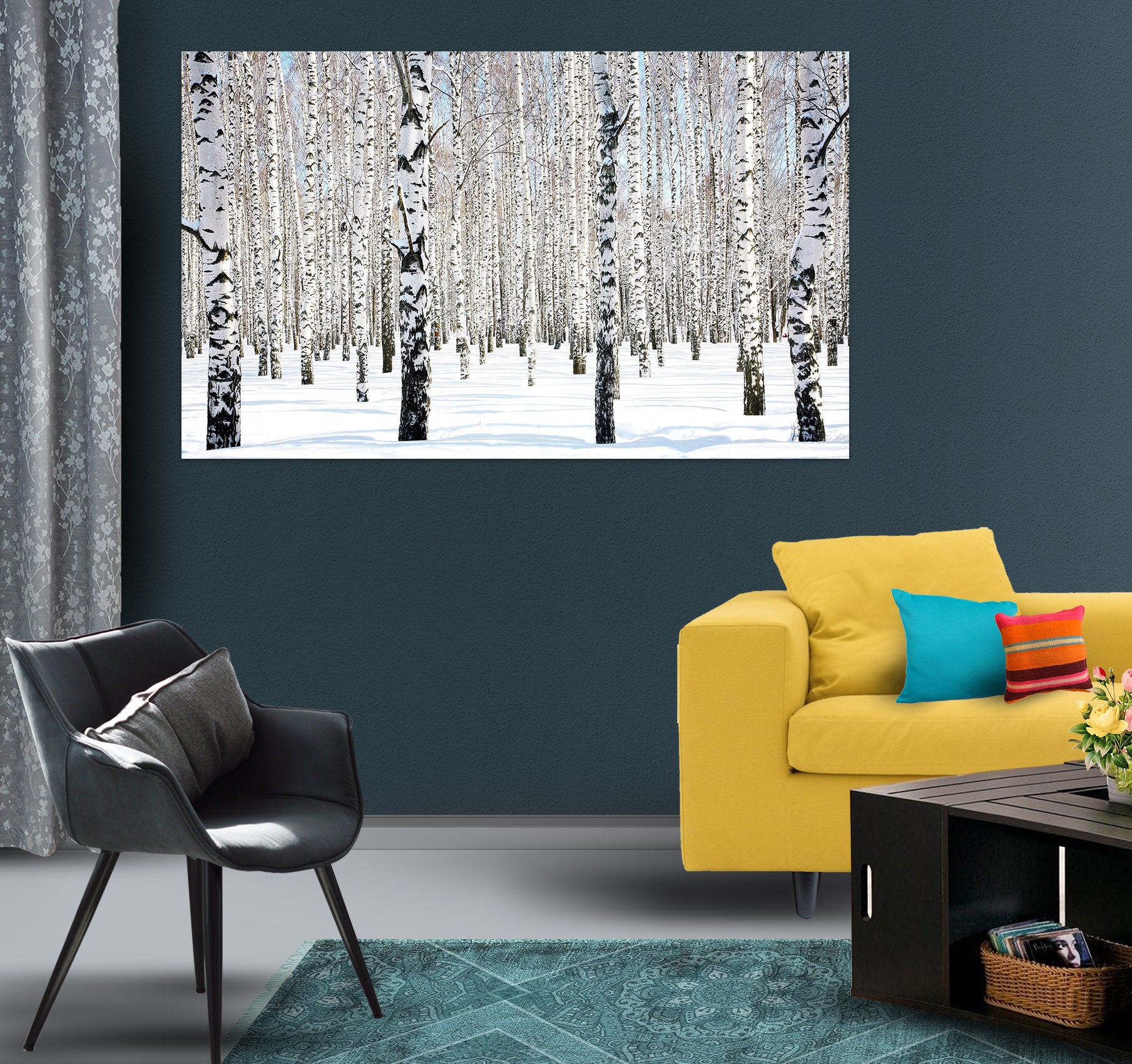 3D White Snow Forest 1070 Wall Sticker