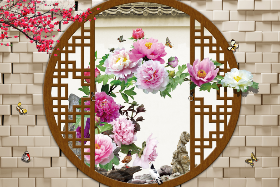 Peony Flowers Wallpaper AJ Wallpaper 2 