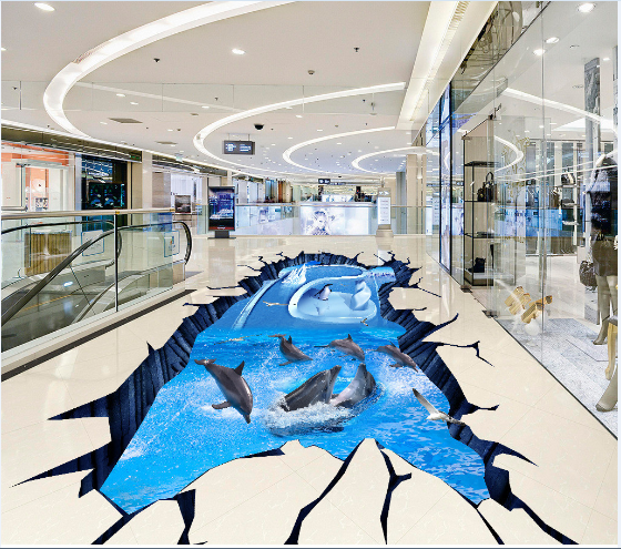 3D Sea Dolphin 272 Floor Mural  Wallpaper Murals Rug & Mat Print Epoxy waterproof bath floor