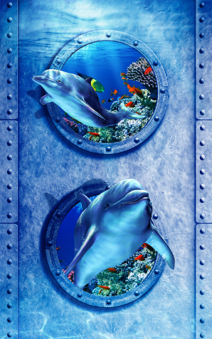 3D Ocean Door Floor Mural Wallpaper AJ Wallpaper 2 