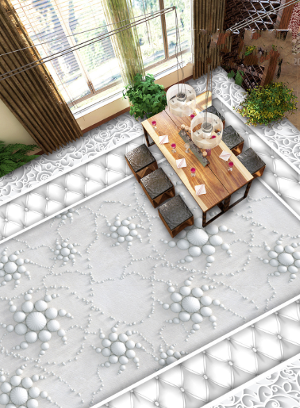 3D Bead Pattern Floor Mural Wallpaper AJ Wallpaper 2 