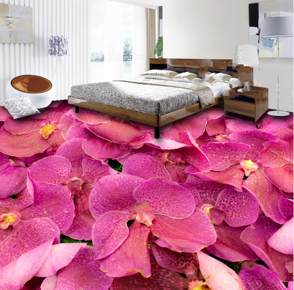 3D Deep Pink Petals 469 Floor Mural  Wallpaper Murals Rug & Mat Print Epoxy waterproof bath floor