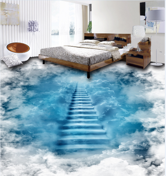 3D Sky Road 468 Floor Mural  Wallpaper Murals Rug & Mat Print Epoxy waterproof bath floor