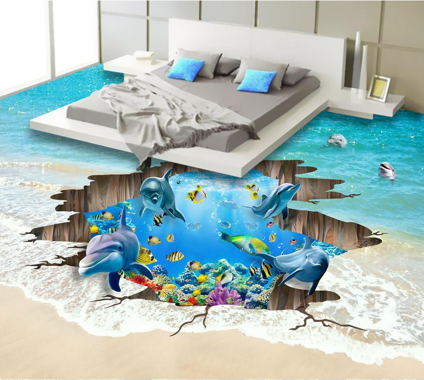 3D Ocean Hole Floor Mural Wallpaper AJ Wallpaper 2 