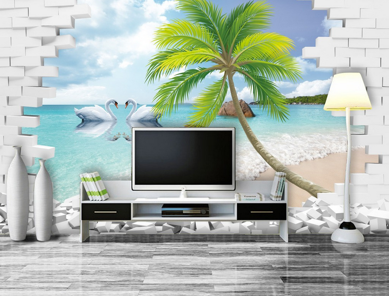 Beach And Bricks Wallpaper AJ Wallpaper 