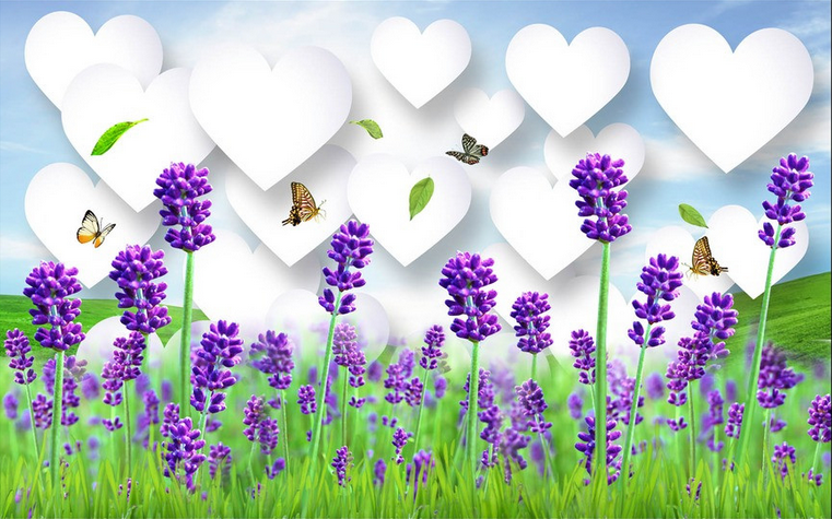 Fresh Purple Flowers Wallpaper AJ Wallpaper 