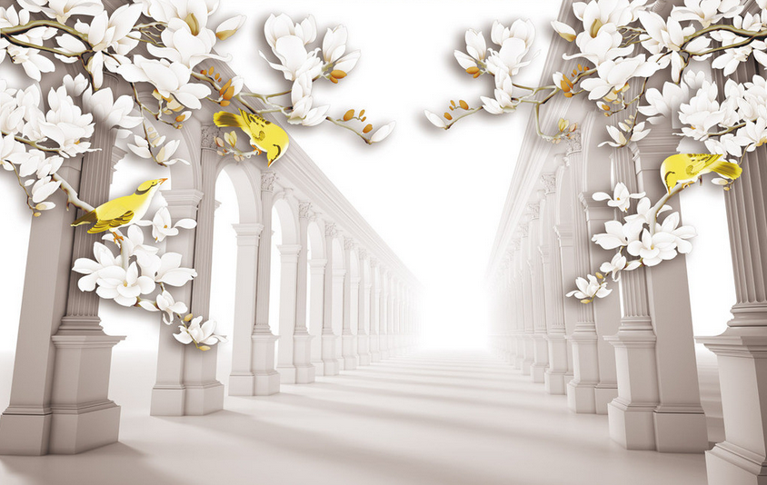 Corridor Blossoms Wallpaper AJ Wallpaper 