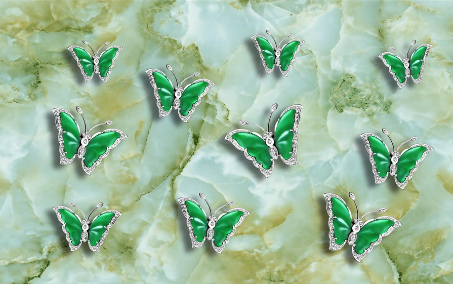 Jade Butterflies Wallpaper AJ Wallpaper 