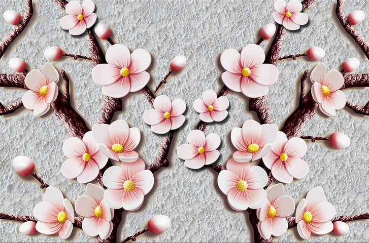 Pink Flowers Tree Wallpaper AJ Wallpaper 