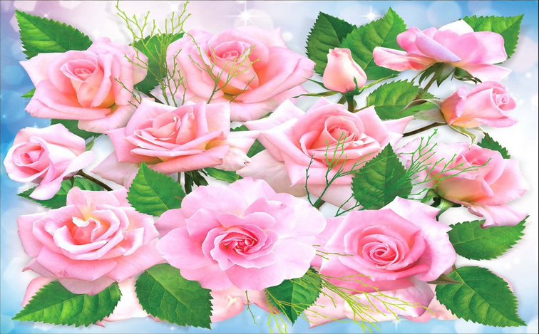 Fresh Pink Roses Wallpaper AJ Wallpaper 