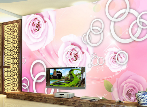 3D Rose Circle 220 Wallpaper AJ Wallpaper 