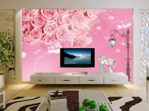 3D Lovers Rose 056 Wallpaper AJ Wallpaper 