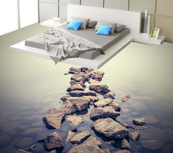 3D Crushed Stone 192 Floor Mural Wallpaper AJ Wallpaper 2 