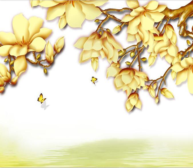 Golden Blossoming Flowers 82 Wallpaper AJ Wallpaper 1 