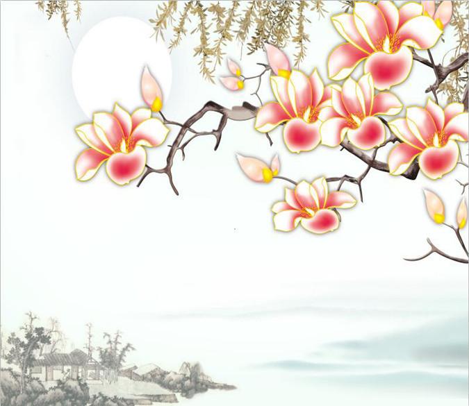 Red Flower Blossoming On Branch 8 Wallpaper AJ Wallpaper 1 