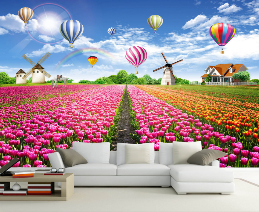 3D Flower Windmill 578 Wallpaper AJ Wallpaper 