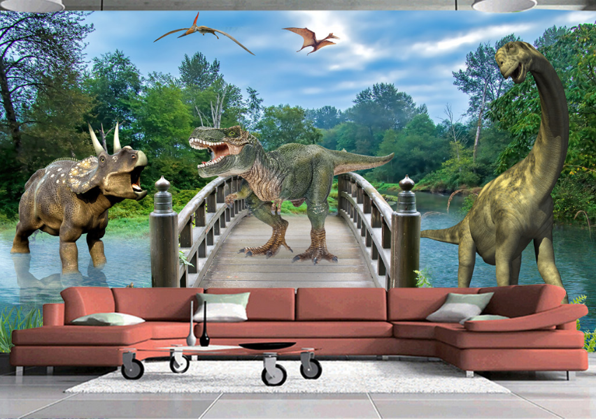 3D Dinosaur Woods 574 Wallpaper AJ Wallpaper 