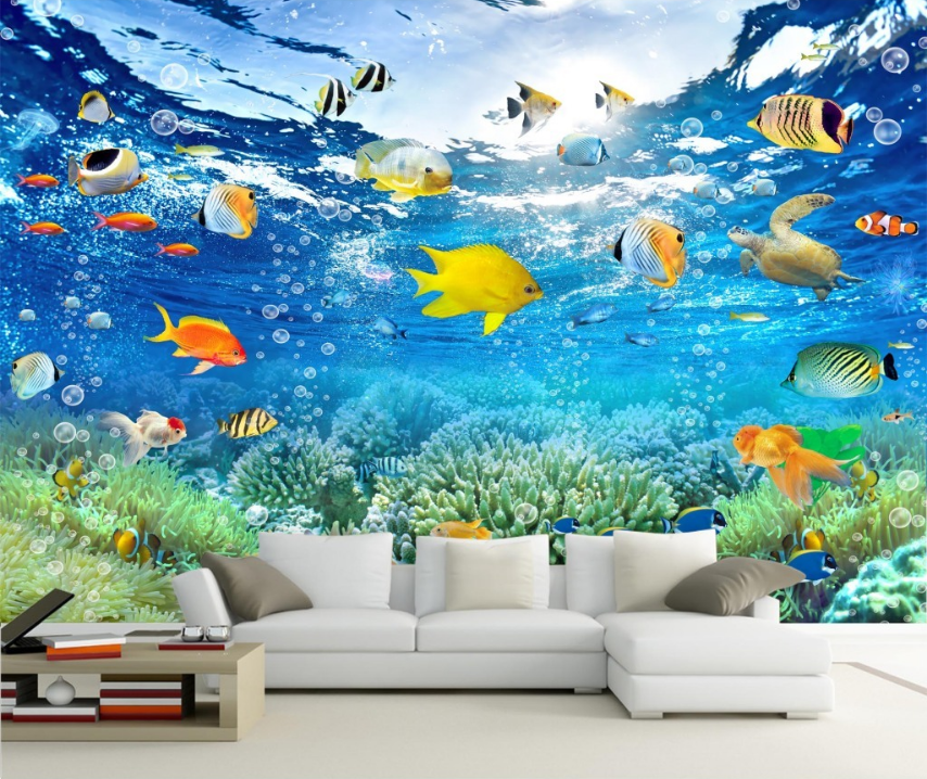 3D Seaweed Fish 552 Wallpaper AJ Wallpaper 