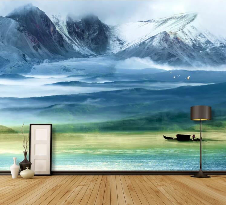 3D Snow Mountain WC883 Wall Murals