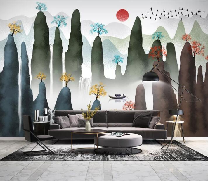 3D Color Tree WC2461 Wall Murals