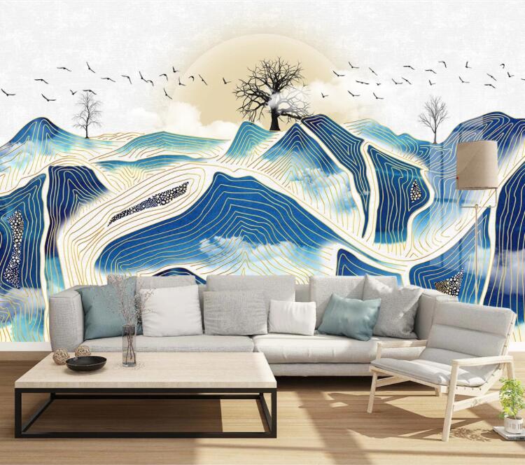 3D Valley Tree WC2109 Wall Murals