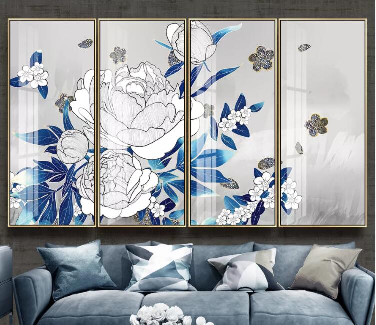 3D White Peony WC2103 Wall Murals