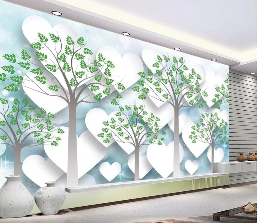 3D Green Tree WC1794 Wall Murals