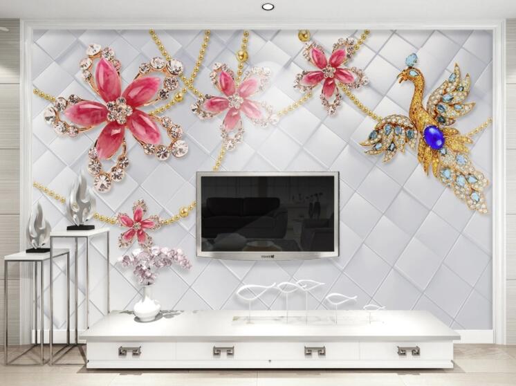 3D Phoenix Diamond WC779 Wall Murals