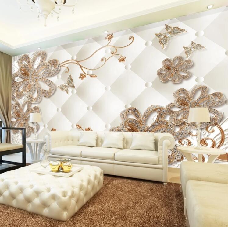 3D Silver Butterfly WC671 Wall Murals