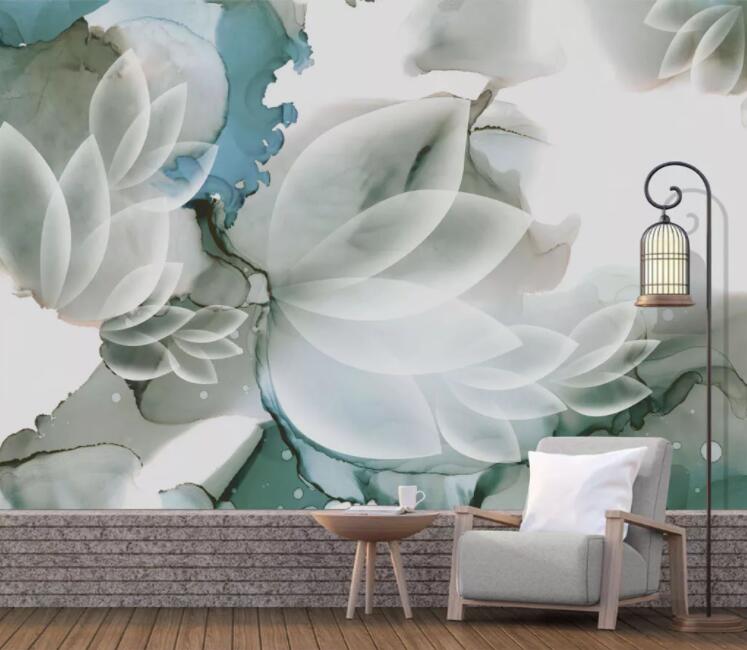 3D Transparent Flower WC2625 Wall Murals