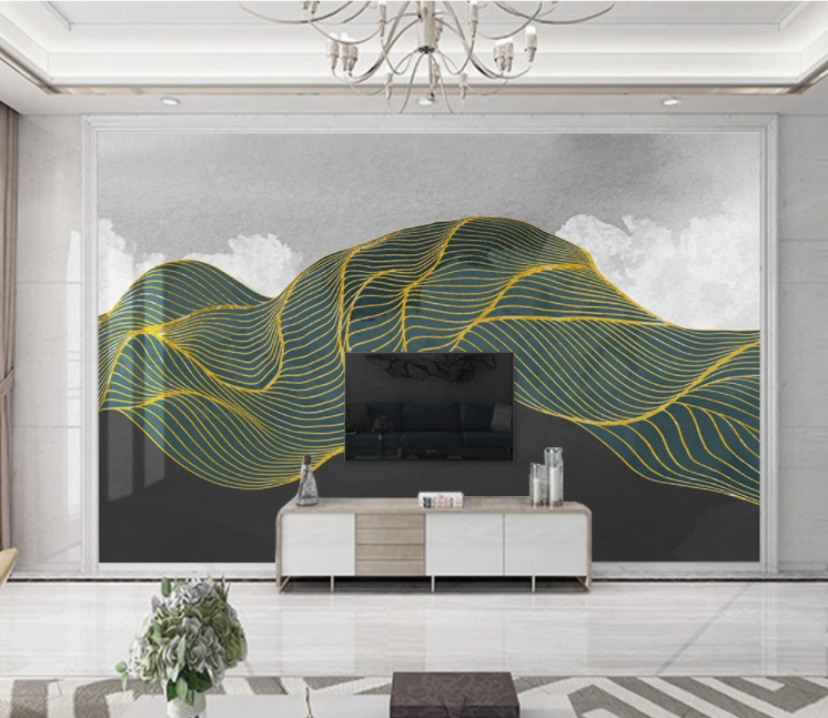 3D Striped Hillside WC2505 Wall Murals