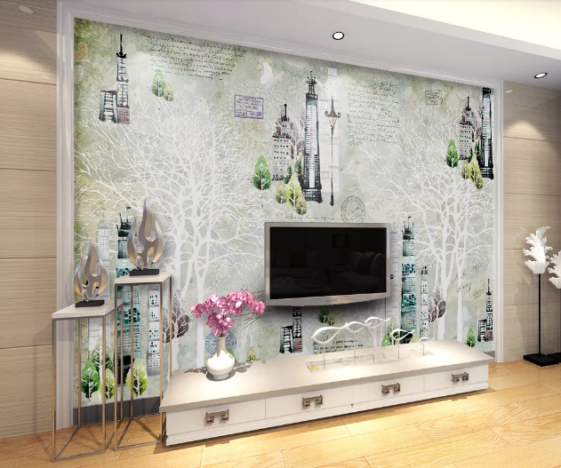 3D Street Light Tower WC170 Wall Murals