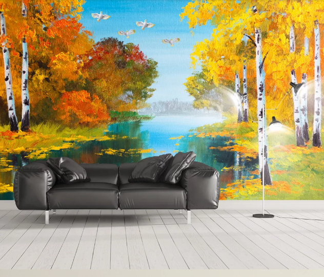 3D Maple Forest WC922 Wall Murals