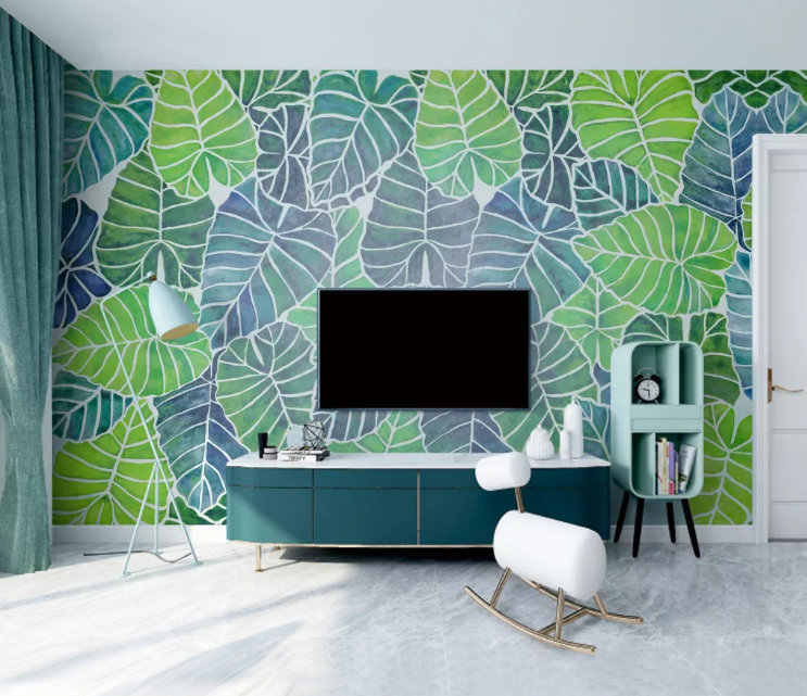 3D Leaf Texture WC2403 Wall Murals