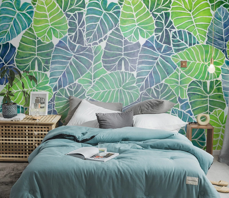 3D Leaf Texture WC2403 Wall Murals